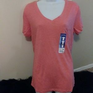 New cute V cut short sleeve shirt Eddie Bauer